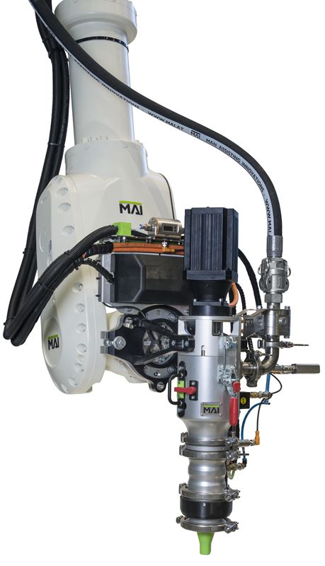 Figure 2 MAY® Print head for 3D concrete printing