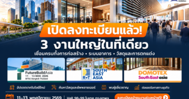 3 งานแสดงสินค้าระดับนานาชาติในที่เดียว! เปิดประตูสู่เทคโนโลยีก่อสร้าง ระบบอาคาร และนวัตกรรมวัสดุตกแต่งแห่งอนาคต